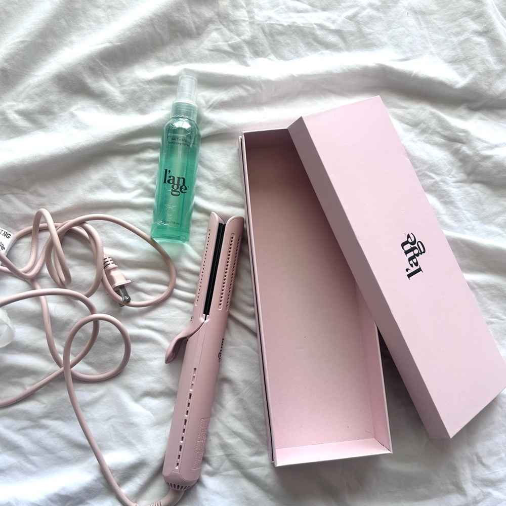 Lange Pink Hair Straightener with Spray